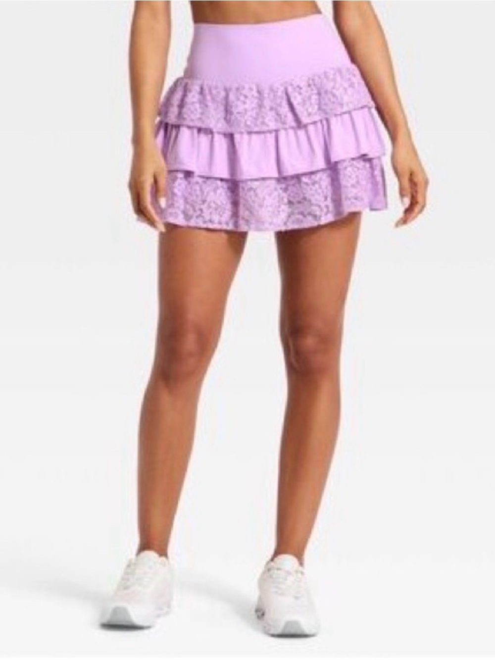 Joylab LILAC Tiered MINI Skirt Skort NWT XS